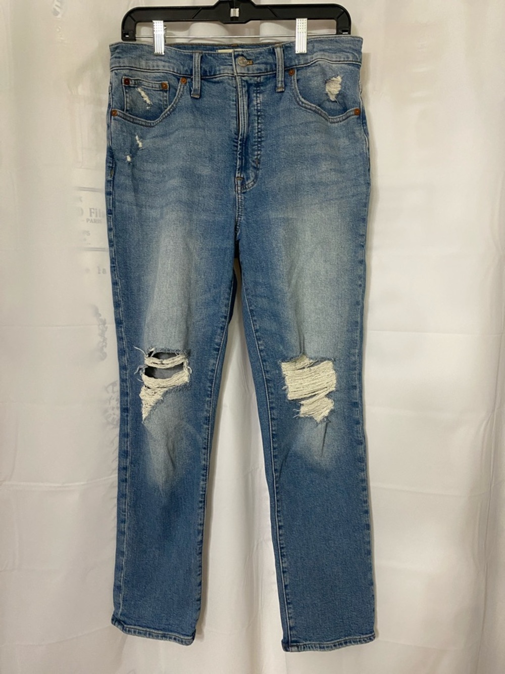 Madewell The Perfect Vintage Straight Jean Women’s Size 28 Distressed